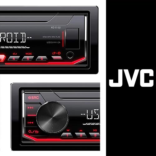 پخش دکلس جی‌وی‌سی مدل JVC KD-X152M | فروشگاه سیستم صوتی خودرو ماریامارکت